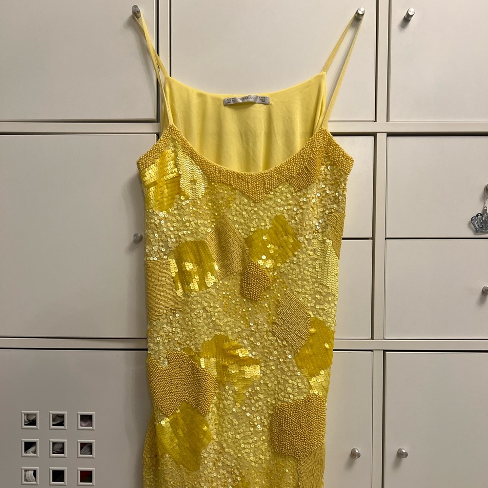 Yellow Mini Dress from Zara